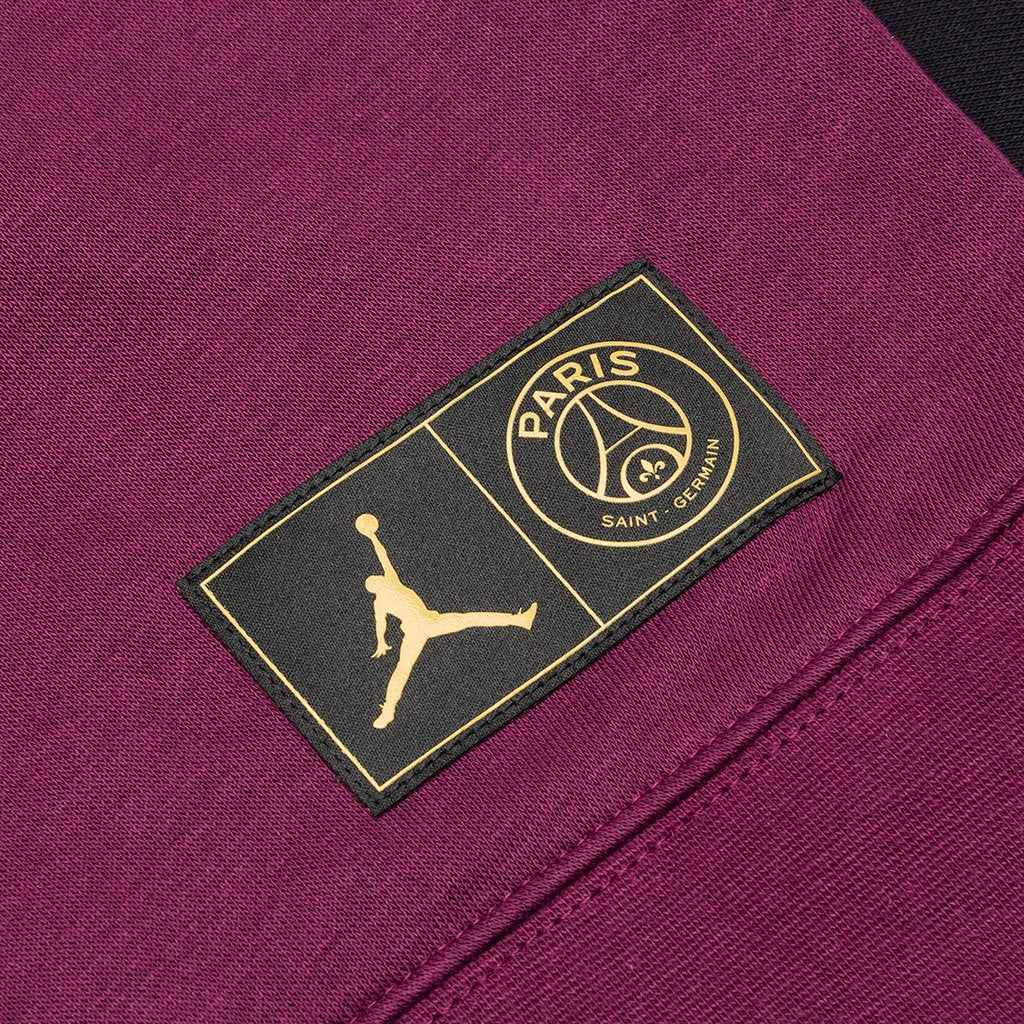 Jordan x Paris Saint-Germain Fleece Hoodie - Black/Bordeaux
