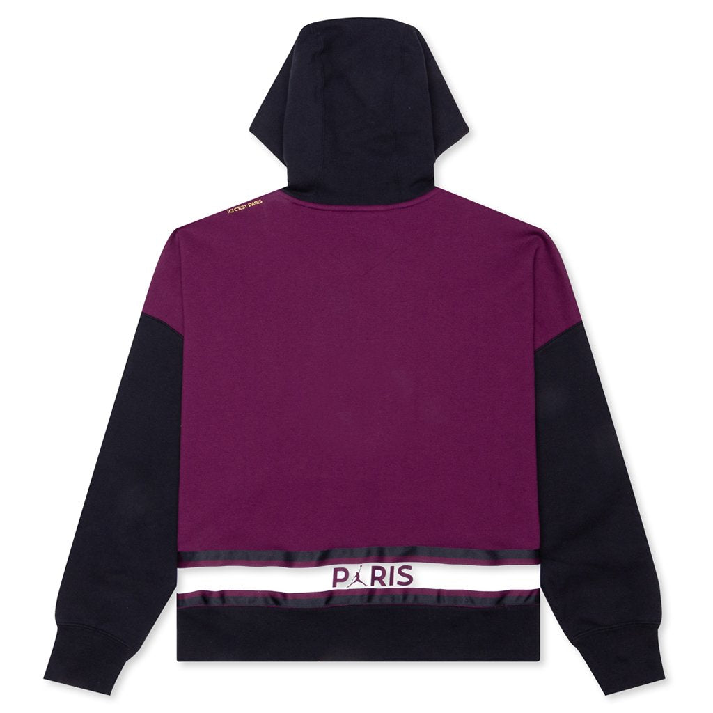 Jordan x Paris Saint-Germain Women's Fleece Hoodie - Bordeaux/Black