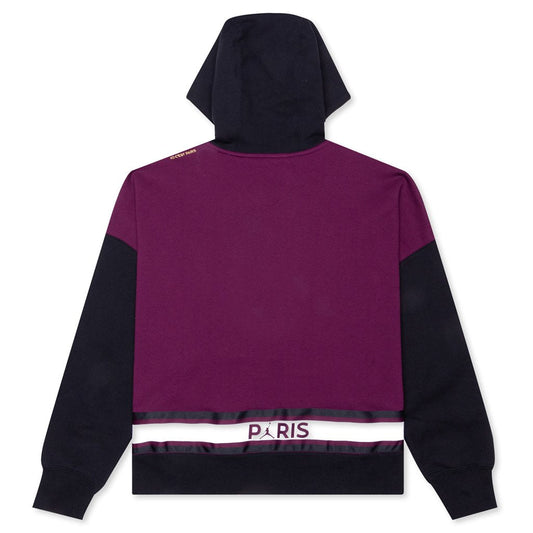 Jordan x Paris Saint-Germain Women's Fleece Hoodie - Bordeaux/Black