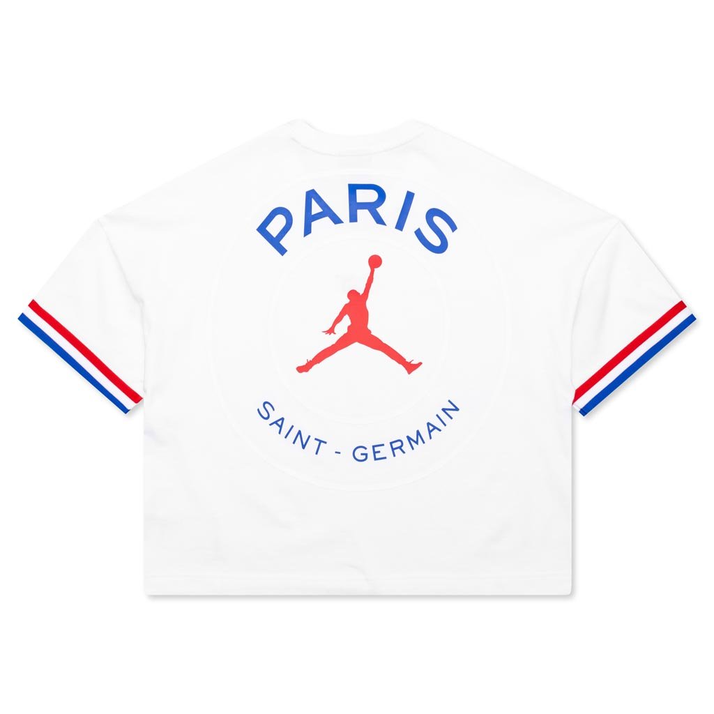 Jordan x PSG Women's S/S Top - White/University Red