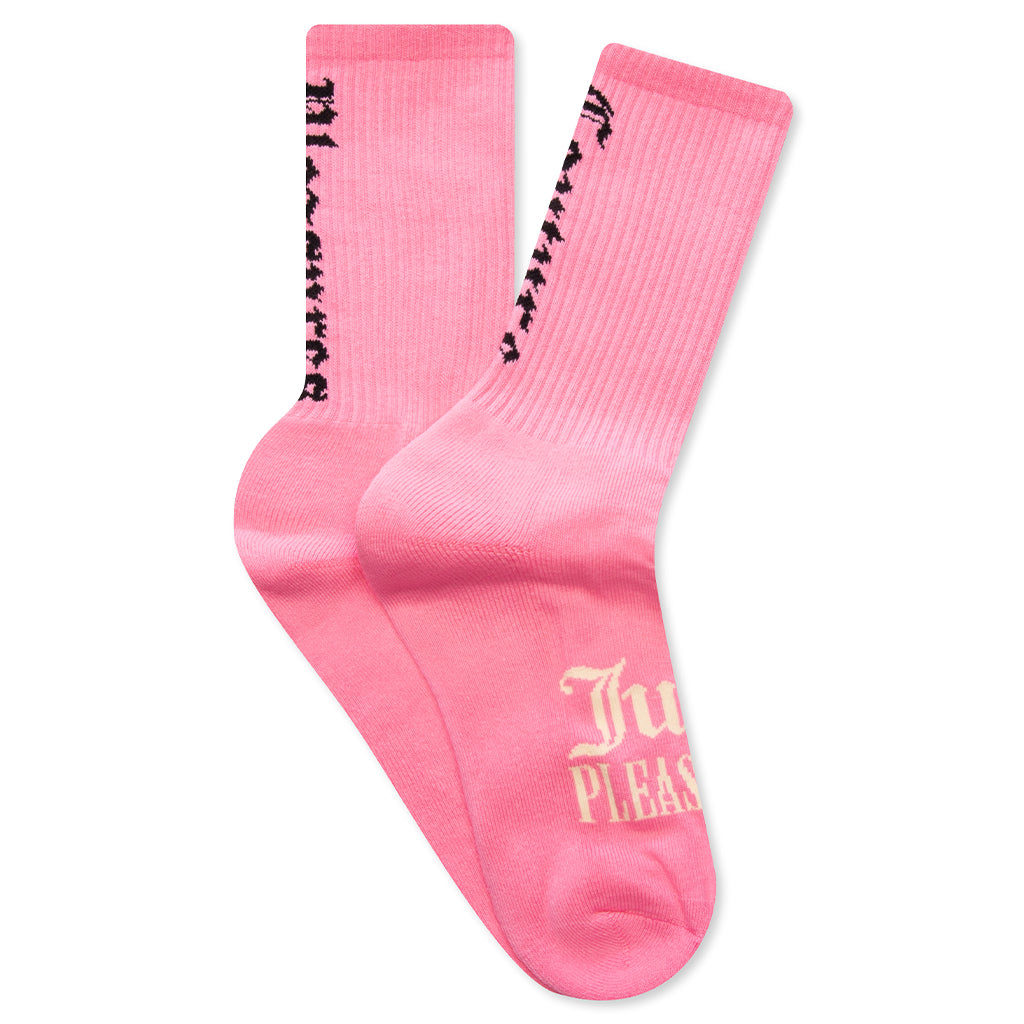 Pleasures x Juicy Couture Old English Socks - Pink