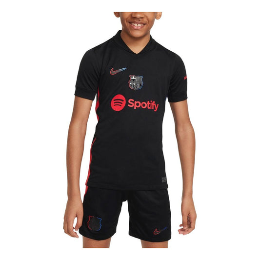 (GS) Nike FC Barcelona 24/25 Away Jersey 'Black Red' FN9148-011
