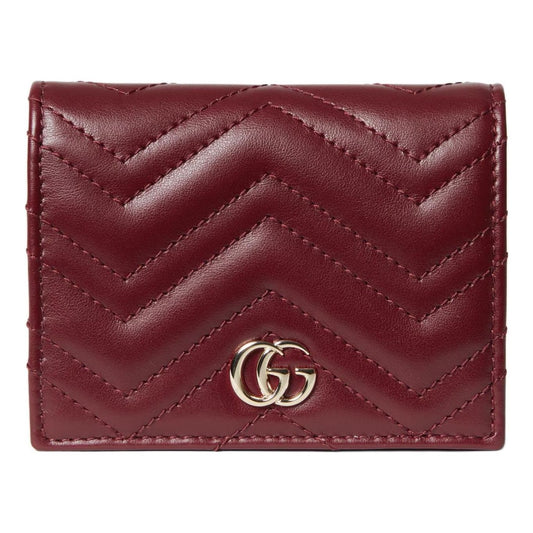 (WMNS) Gucci 26 GG Marmont Quilted Leather Wallet 'Rosso Ancora Red' 466492-DTDHV-6207