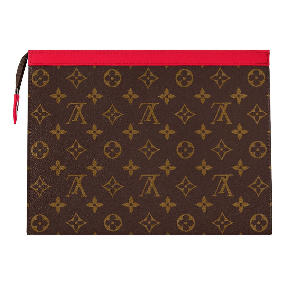 LOUIS VUITTON Pochette Voyage MM Monogram Macassar Canvas 'Red' M82857