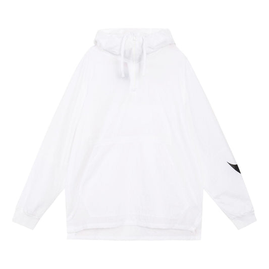 Nike Big Swoosh Large logo Half Zipper hooded Interchange Jacket White CW6207-100