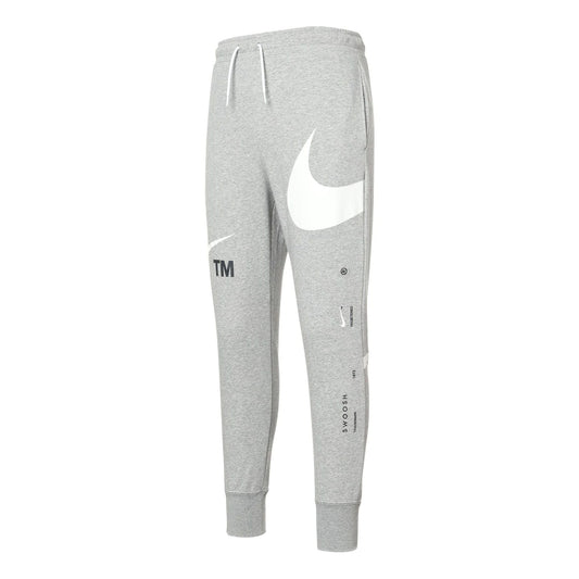 Men's Nike Large Logo Lacing Knit Bundle Feet Sports Pants/Trousers/Joggers Autumn Light Grey DD6092-063