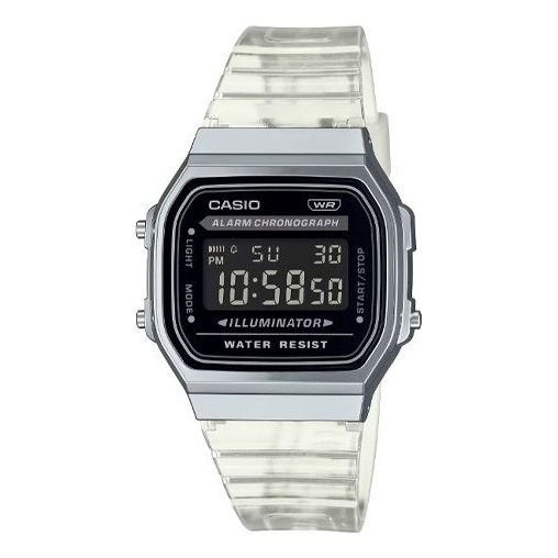 CASIO Digital 'Clear Silver Black' A168XES-1B