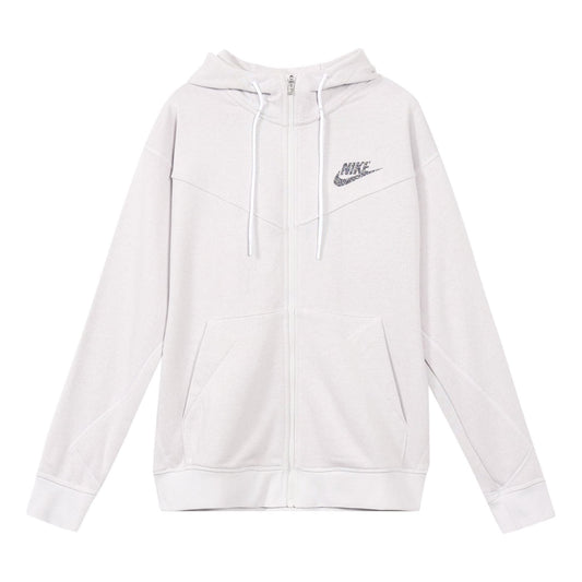 Nike Sportswear Logo Zipper Gray White Graywhite CW0305-910