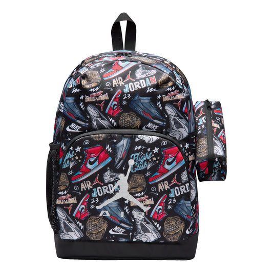 (GS) Jordan Air Raid Backpack 17L 'Black Gym Red' 9A9250-KR5