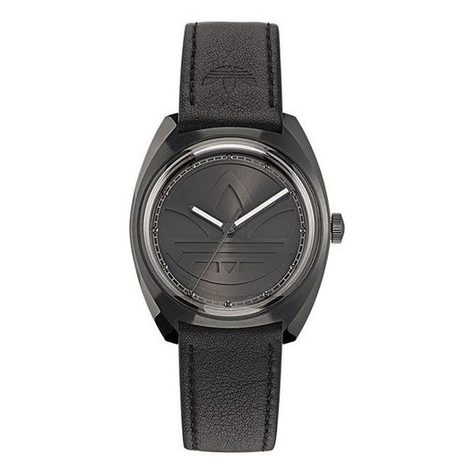adidas Black Eco-Leather Strap Watch 'Black' AOFH225142I