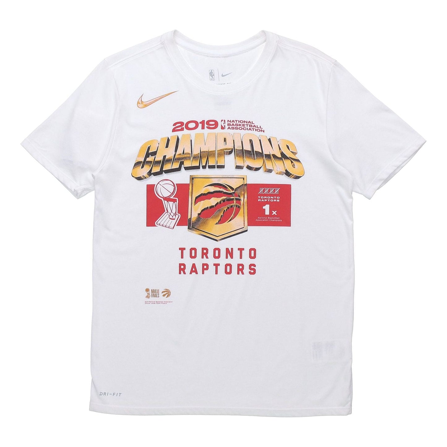 Nike Toronto Raptors Casual Short-Sleeved Male White CW2676-100