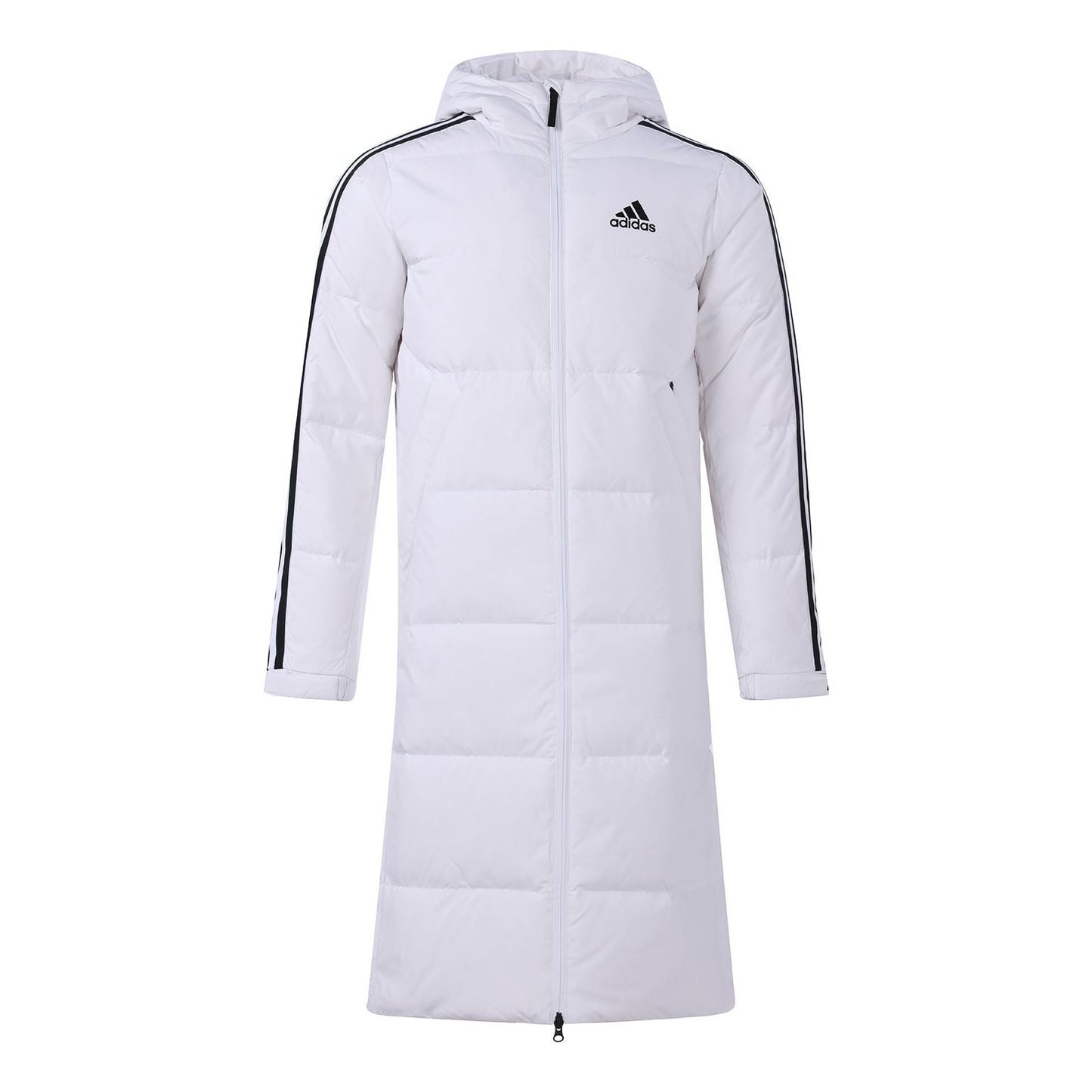 adidas 3ST Long Coat Outdoor Sports Hooded Stay Warm Down Jacket White H20762