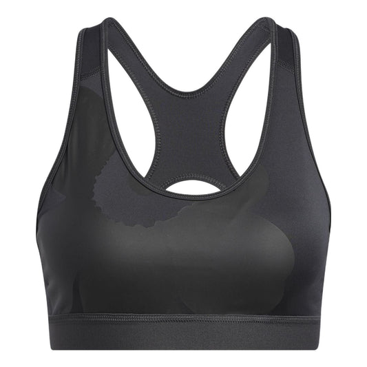 (WMNS) adidas x Marimekko Believe This Medium-Support Bra Asia Sizing 'Black' HA3376