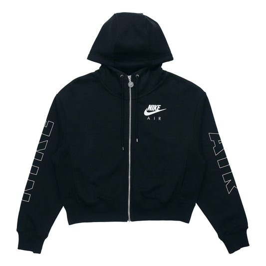 (WMNS) AS W Nike Sportswear Air Hoodie FZ FLC BB Black CJ3043-010
