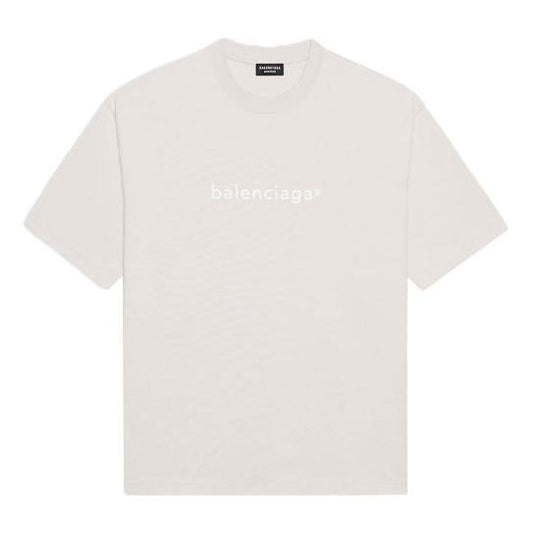 Balenciaga Unisex SS21 Logo Printing Tee Grey 612966TIV542970