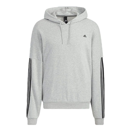 Men's adidas City Swt Pohd Solid Color Stripe Sports Gray HC9966