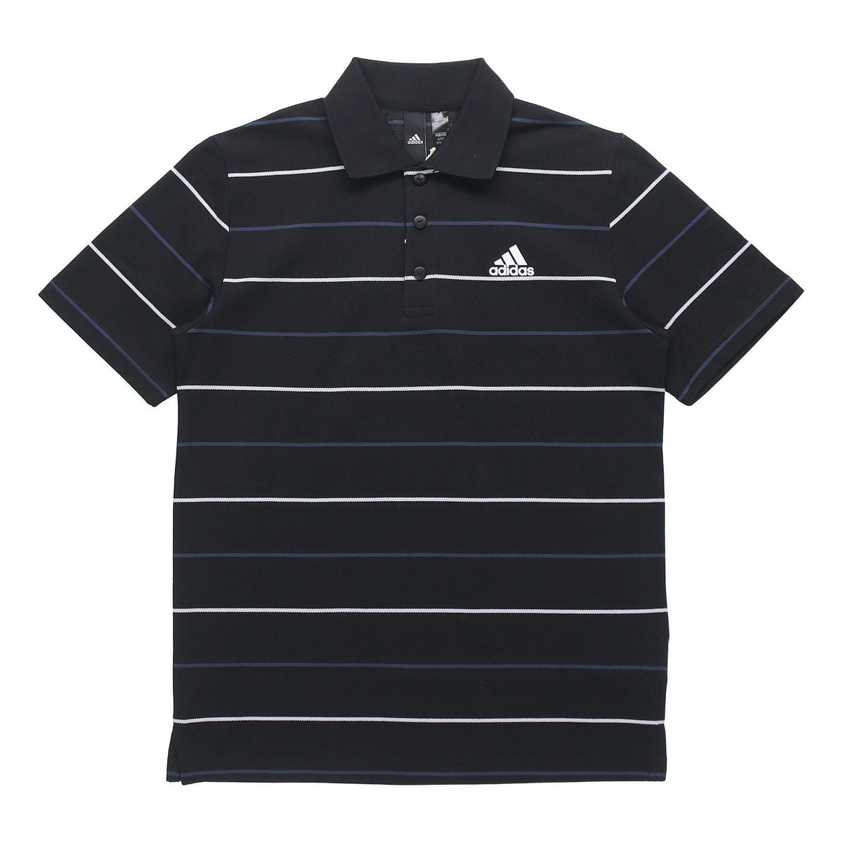adidas Fi Polo Yarndye Striped Sports Short-sleeved Polo Shirt Men's Black GP1009