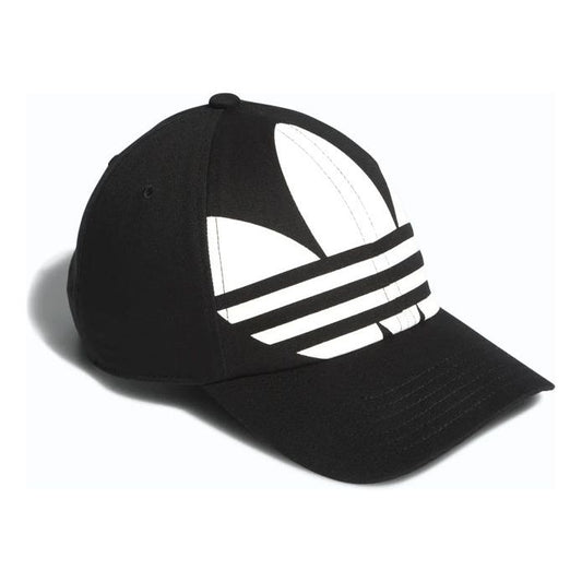 adidas Originals Big Trefoil Relaxed Strapback Cap 'Black White' CM3916