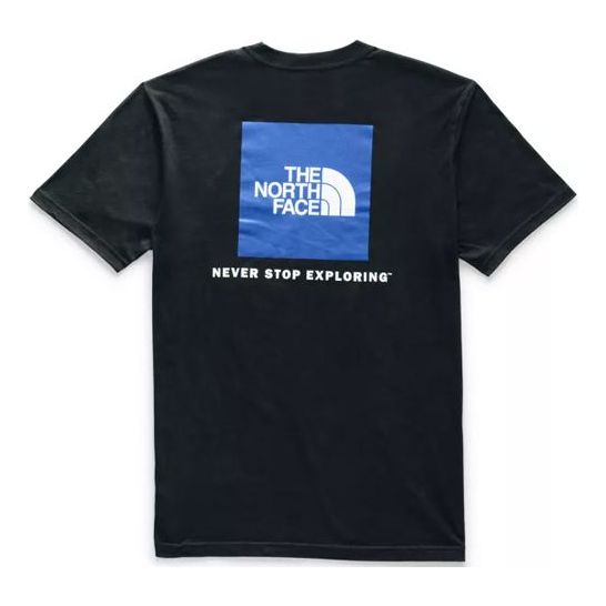 THE NORTH FACE Box Logo Tee Classic Printing Short Sleeve Couple Style Black NF0A3YCYG37