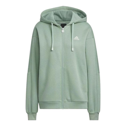 (WMNS) adidas Word FZ Hoodies Asia Sizing 'Olive Green' IK9894