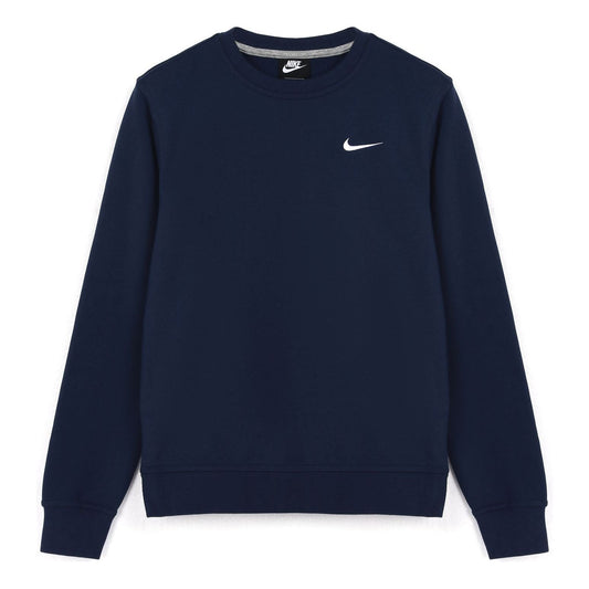 Men's Nike Knit Sports Fleece Lined Stay Warm Round Neck Pullover Blue 916609-410