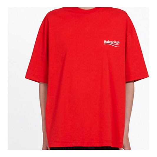 Balenciaga Sports Short Sleeve Loose Version Red 556102TAV446403
