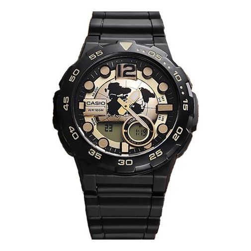 CASIO Male YOUTH Japan / South Korea Fashion Sports Mens BlackGold Analog AEQ-100BW-9AVDF