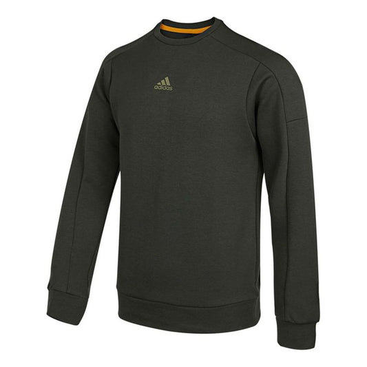 Men's adidas Crew Swert Logo Sports Pullover Dark Brown HD0350
