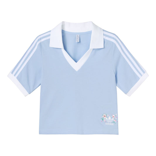 (WMNS) adidas short Sleeve Polo Shirt 'Blue' IP3756