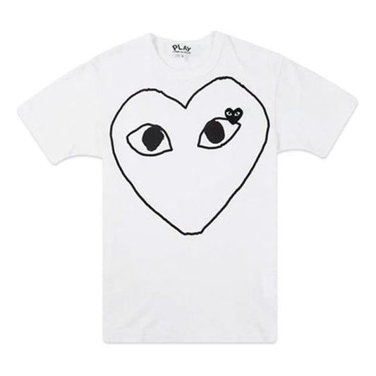 COMME des GARCONS PLAY Outline Heart T-Shirt 'White' AZ-T102-051-1