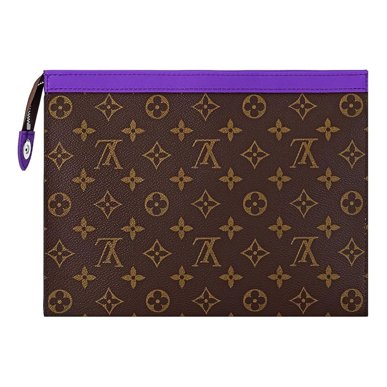 LOUIS VUITTON Pochette Voyage MM Monogram Macassar Canvas 'Violet' M82859