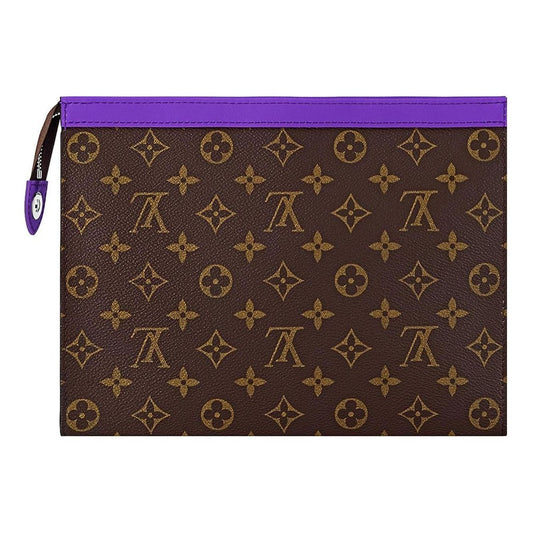 LOUIS VUITTON Pochette Voyage MM Monogram Macassar Canvas 'Violet' M82859