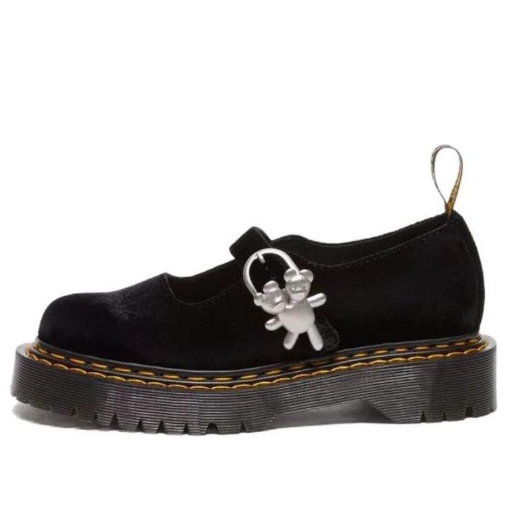 (WMNS) Dr. Martens Addina Bex x Heaven By Marc Jacobs Velvet Shoes 'Black' 31705001