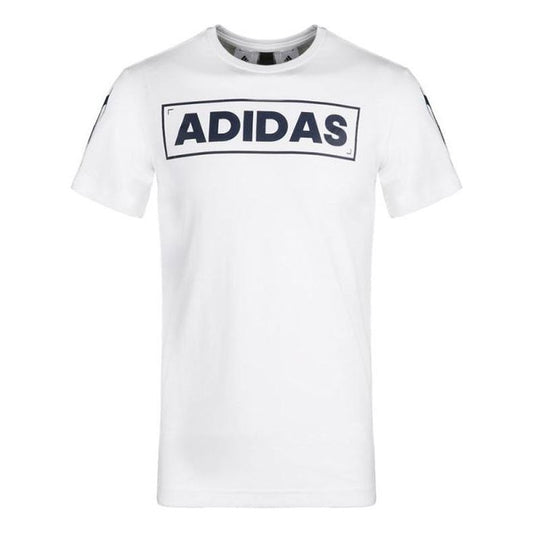 adidas Adi 360 logo Printing Sports Round Neck Short Sleeve White CV4537