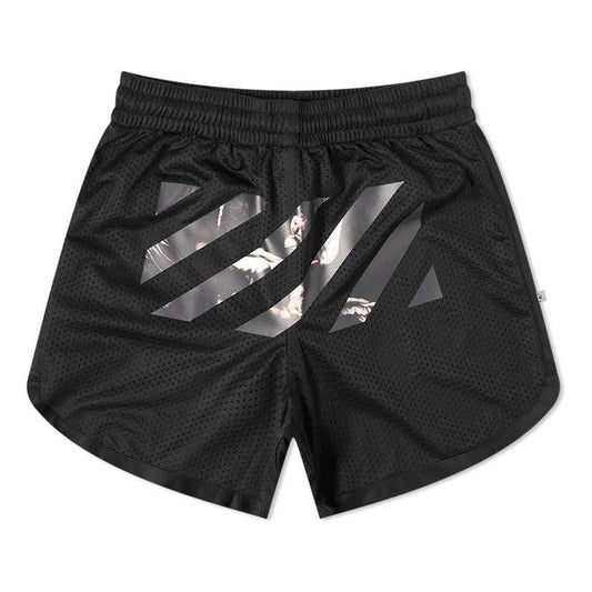 Off-White Caravaggio Arrow Mesh Track Shorts Black OMCI005S201010041088