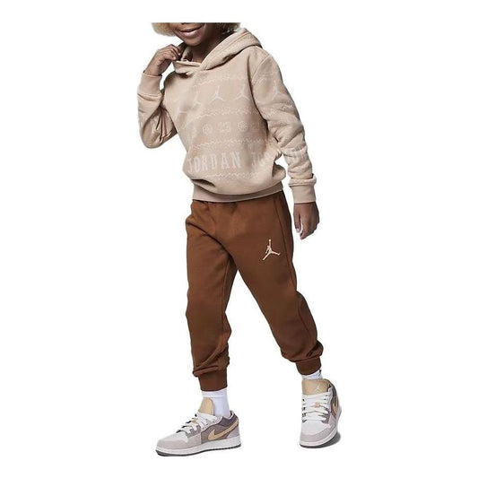 (GS) Air Jordan MJ Holiday Fleece Crew Set 'Beige Tan' FV6162-200