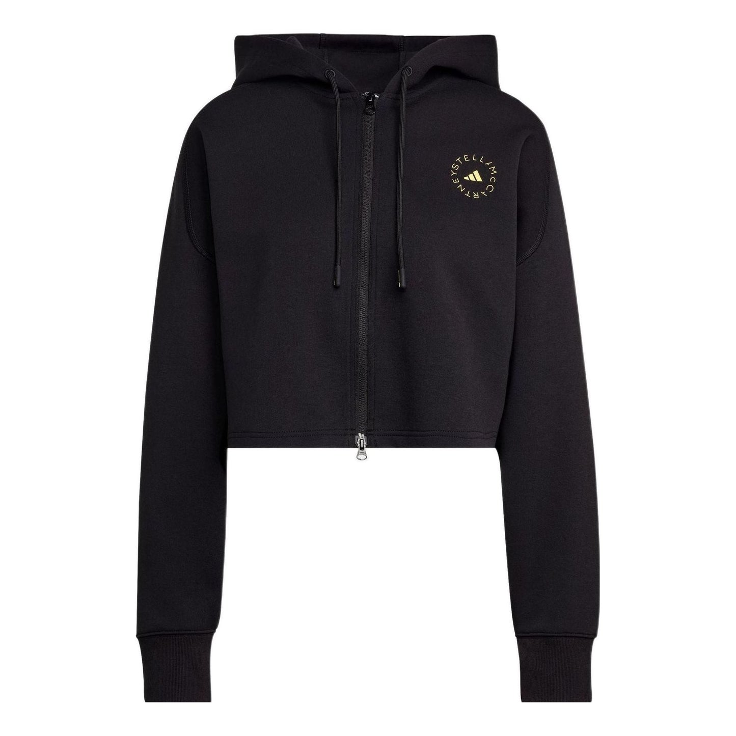 (WMNS) adidas by Stella McCartney Cropped Hoodie Asia Sizing 'Black' HG1946