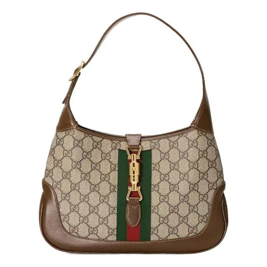 (WMNS) Gucci Jackie 1961 SeriesSingle Shoulder Bag Small 'Red Green Stripes Tape' 636706-HUHHG-8565