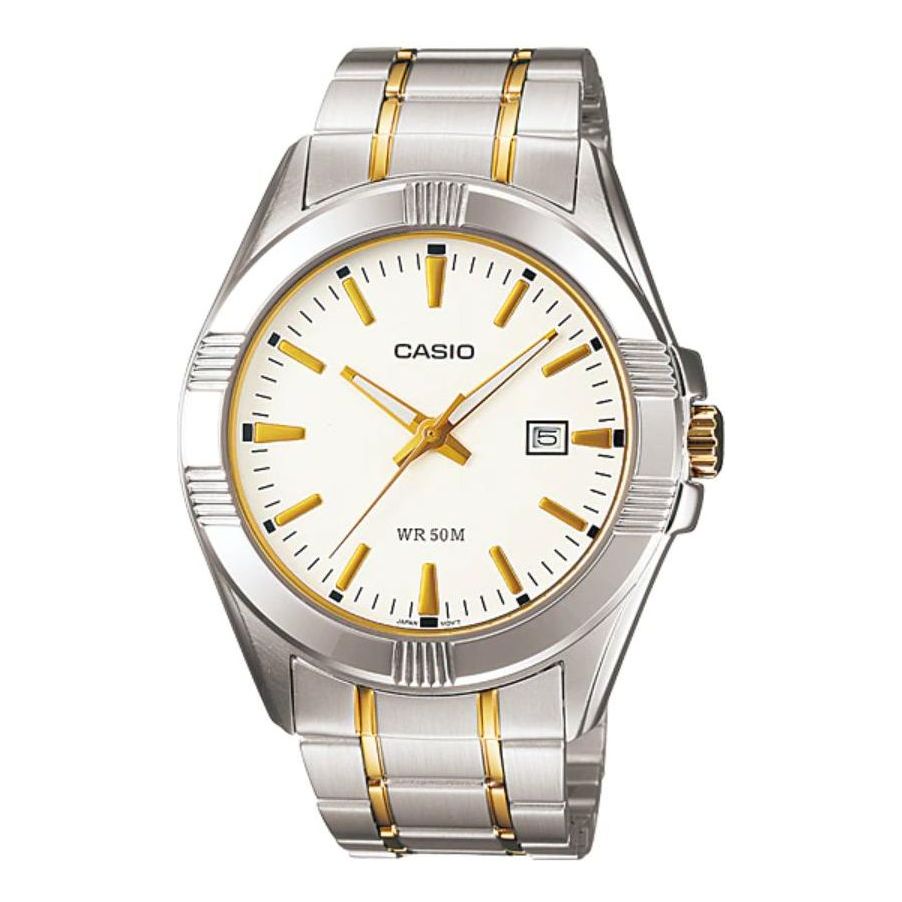 CASIO Analog Watch 'White Gold Silver' MTP-1308SG-7A