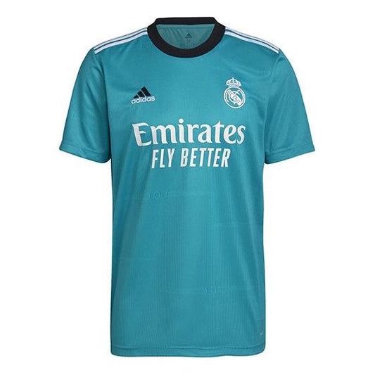Men's adidas Real Madrid 2nd Away Fan Edition Short Sleeve Soccer/Football Malachite Green Jersey Asia Sizing H40951