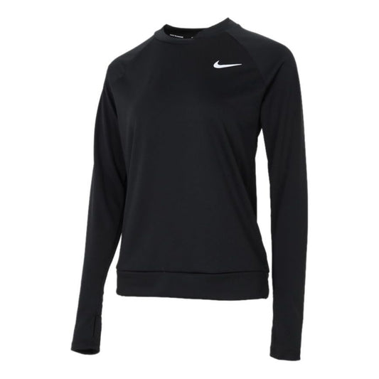 (WMNS) Nike Casual Sports Long Sleeves Round Neck Black Hoodie CU3271-010