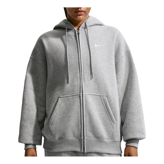 (WMNS) Nike Studio Fleece Medium Weight Oversized Hoodie 'Dark Grey Heather Sail' IM8084-063