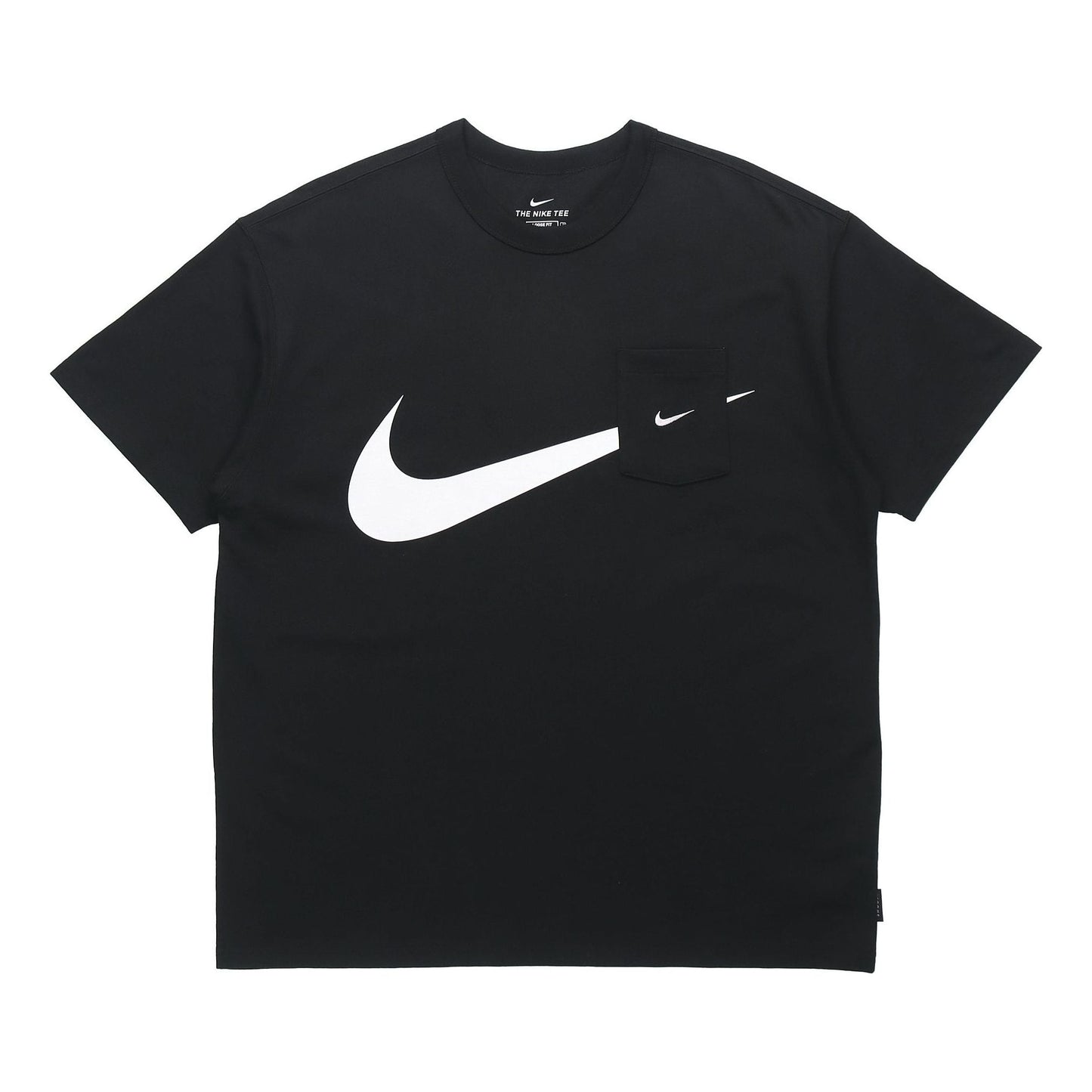 Nike Sportswear Swoosh Casual Sports Round Neck Logo Pocket Short Sleeve Black DJ4134-010