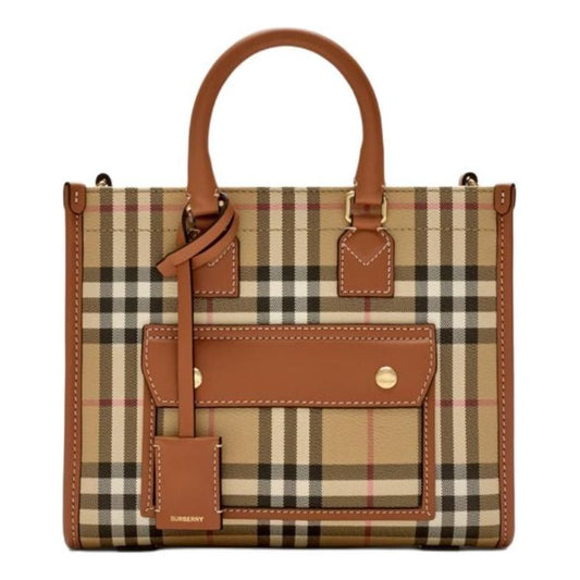 (WMNS) Burberry 26 Mini Freya Tote 'Archive Beige Briar Brown' 81097931