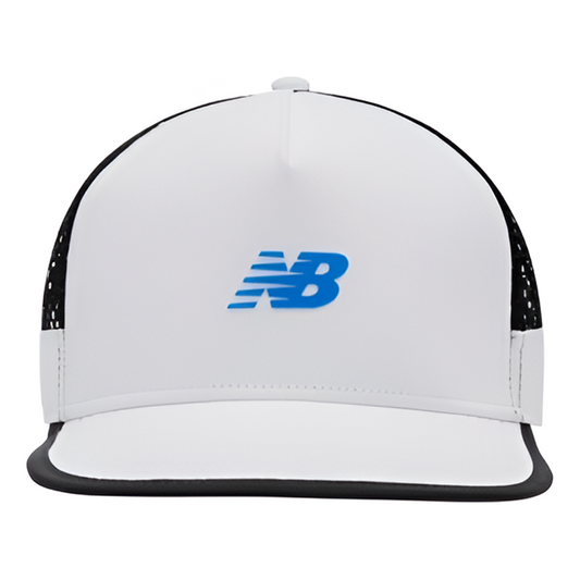 New Balance Speed Run Logo Trucker Cap 'White Blue' LAH13001-WT