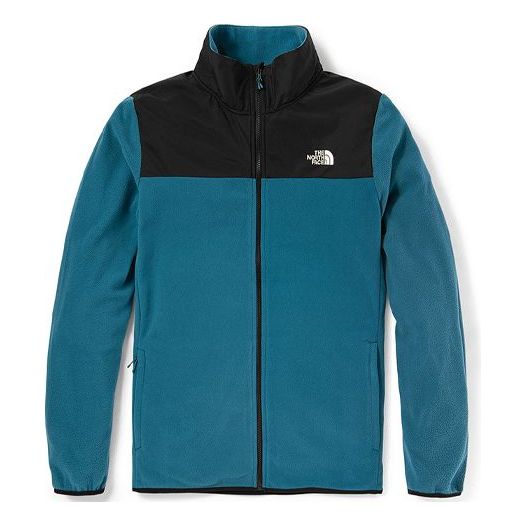 Men's THE NORTH FACE Outdoor Stay Warm Fleece Knit Colorblock Jacket Blue 49AE-Q31