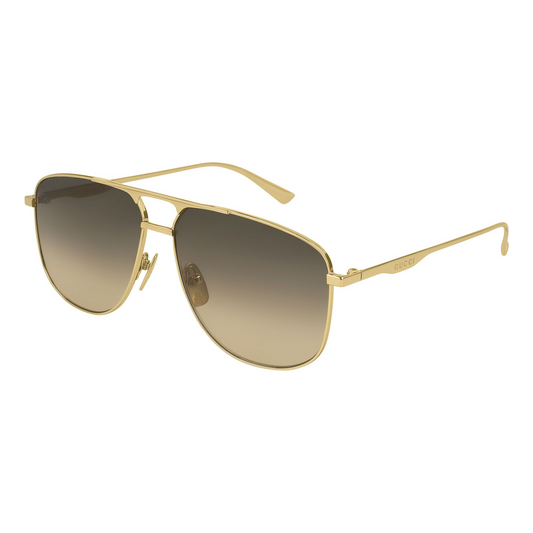 Gucci Series Business travel Version Lens aviator Sunglasses Gold Color GG0336S-001