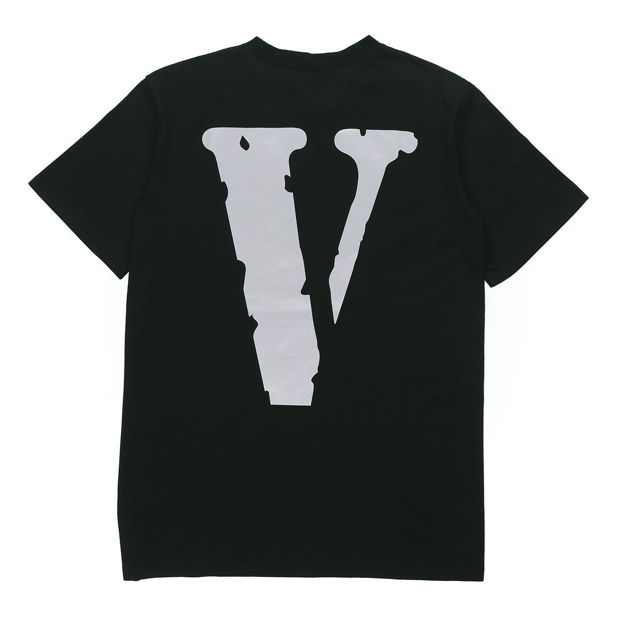 VLONE 3M Reflective Large Logo Short Sleeve Couple Style Black Gray VLTE17SS007