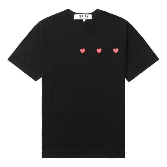 COMME des GARCONS PLAY SS25 Multi Red Heart T-Shirt 'Black' AX-T337-051-1