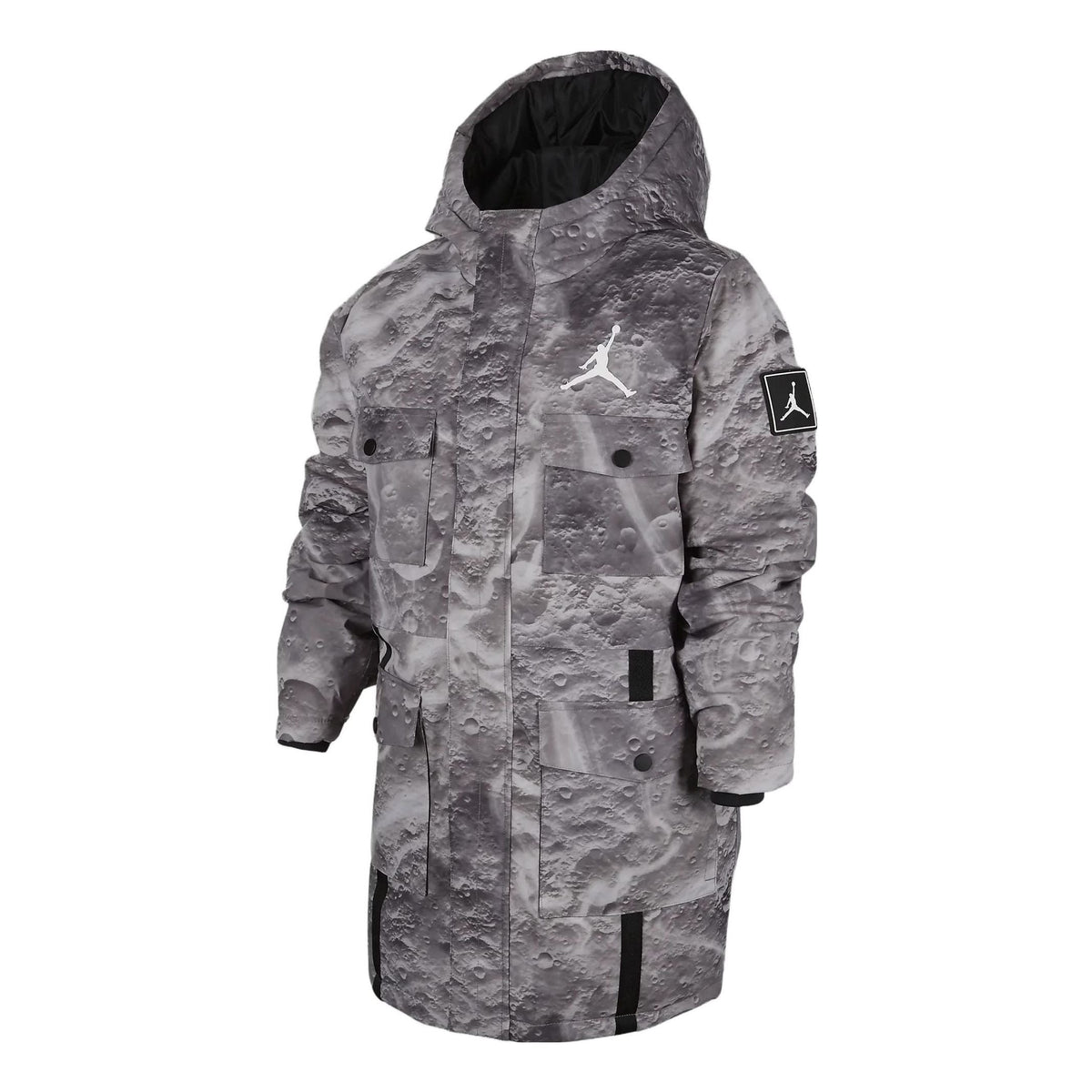 (GS) Air Jordan Essentials Down Parka Jacket 'Camo Grey' FV5813-226